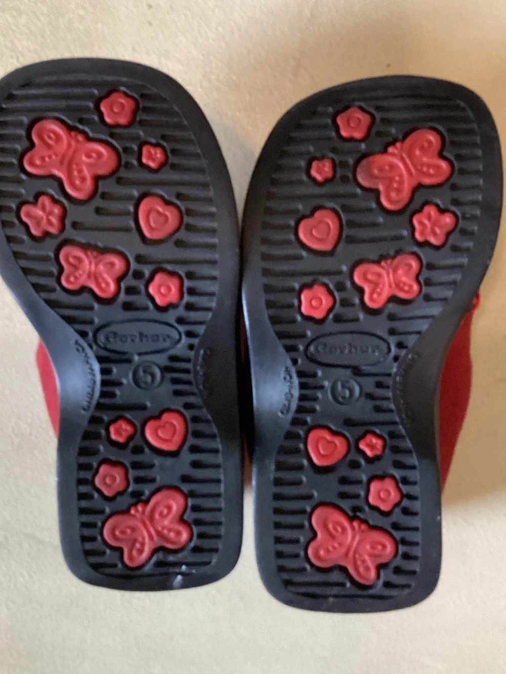 Gerber Baby Shoes Red and Purple Heart Mary Jane Shoes Size 5 LNWOT